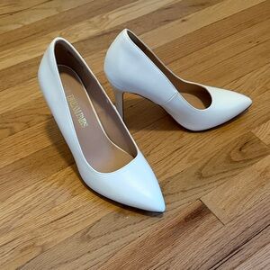 Elegant White Stiletto Heels by Soulmates
